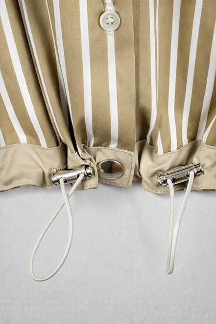 Camicia di Cotone Over a Bastoncino con Coulisse sul Fondo, True Royal