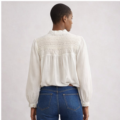 Caftano Camicia Coreana Bianco con Punto Smoke Maison Hotel