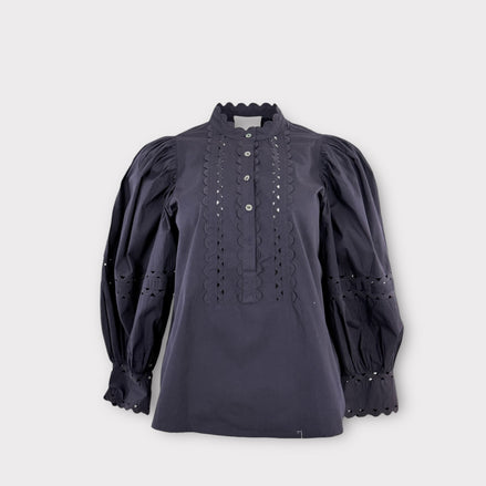 Camicia Coreana Popeline Cotone Romy Antik Batik