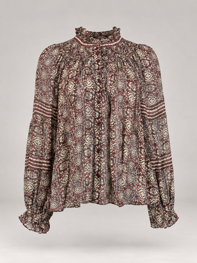 Ba&sh, Blusa Stampata In Viscosa Denna