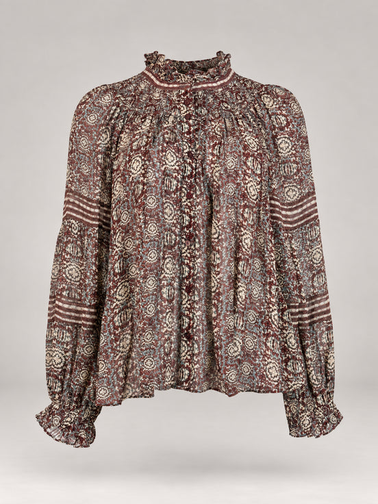 Ba&sh, Blusa Stampata In Viscosa Denna