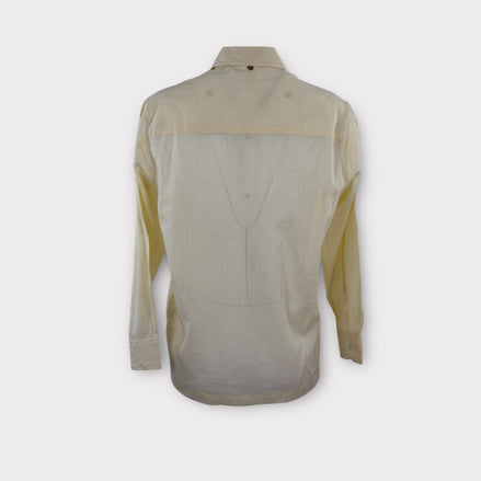 Camicia in Voile di Cotone con Taschino Beige Tee Shirt Antik Batik