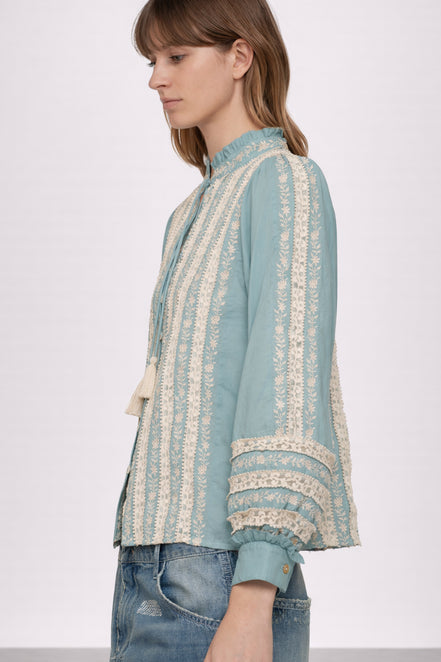 Blusa Azzurra con Pizzo Kirsten, SEA New York
