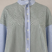 Antik Batik, Camicia Boxy Coreana a Righe Martin