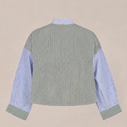 Antik Batik, Camicia Boxy Coreana a Righe Martin