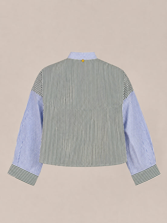 Antik Batik, Camicia Boxy Coreana a Righe Martin