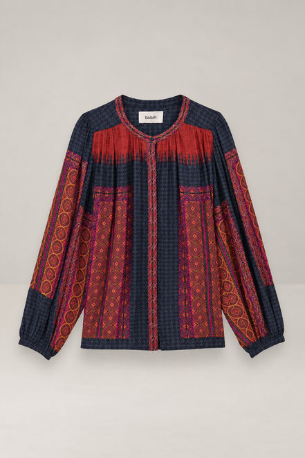 Ba&sh, Camicia in Viscosa Muticolore Olivio