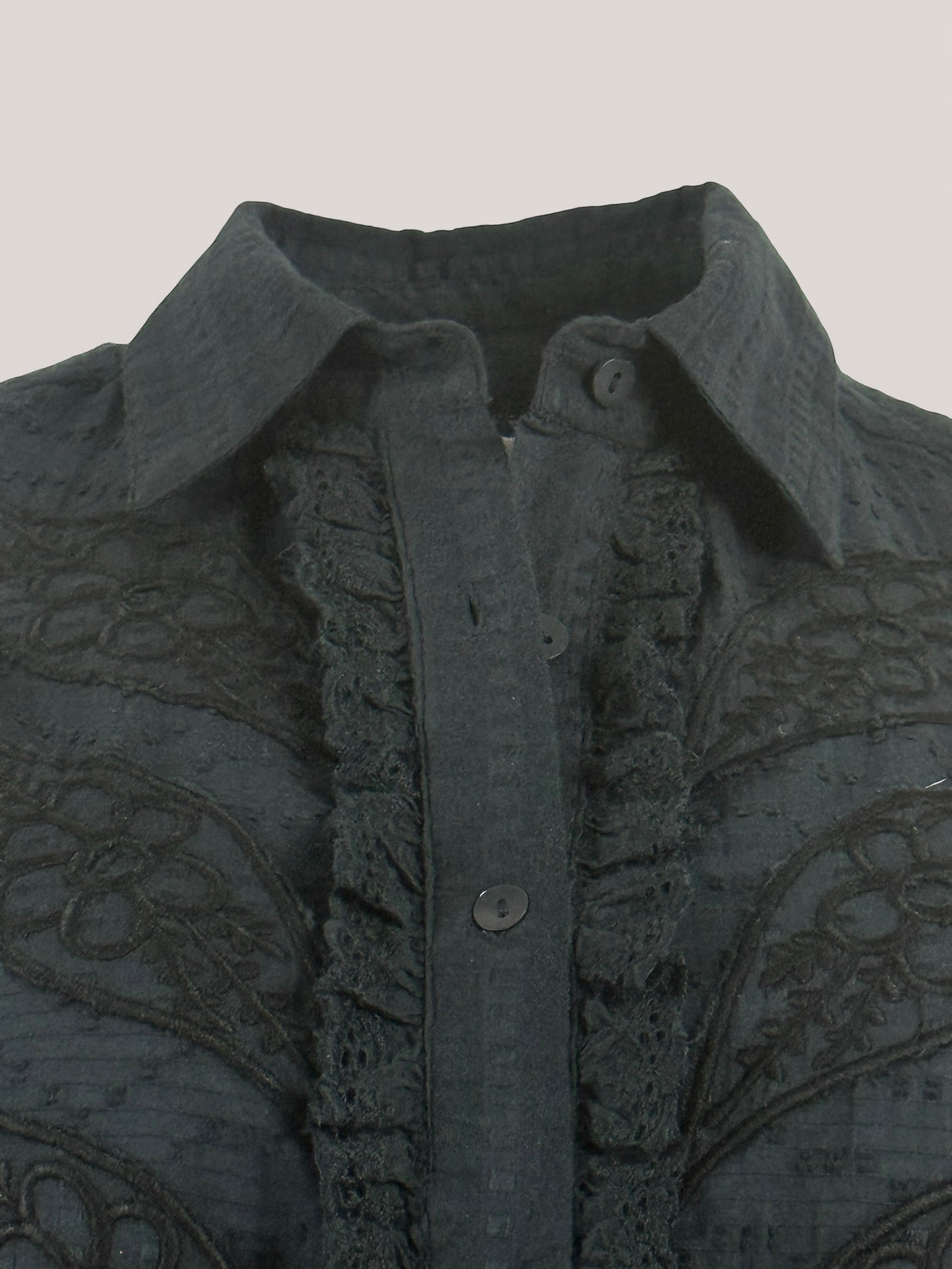 Camcia con Ricami Blu Notte Maison Hotel