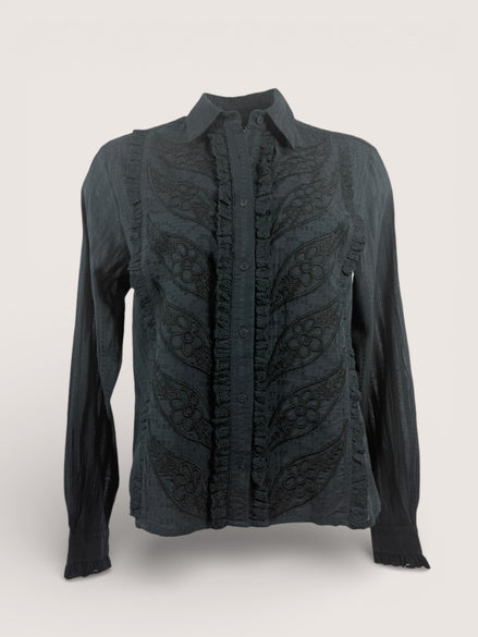 Camcia con Ricami Blu Notte Maison Hotel