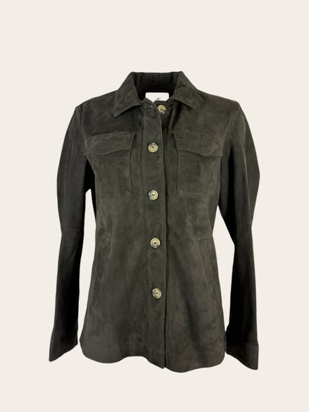 Camicia in Camoscio Slim Fit  con Tasche