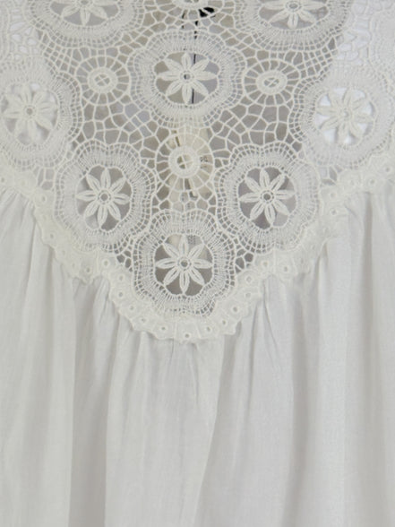 Camicia Sofia con Laccetto sullo Scollo e Ricami, SEA New York