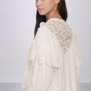 Camicia Sofia con Laccetto sullo Scollo e Ricami, SEA New York