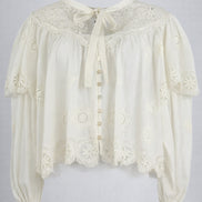 Camicia Sofia con Laccetto sullo Scollo e Ricami, SEA New York