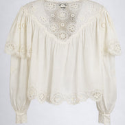 Camicia Sofia con Laccetto sullo Scollo e Ricami, SEA New York
