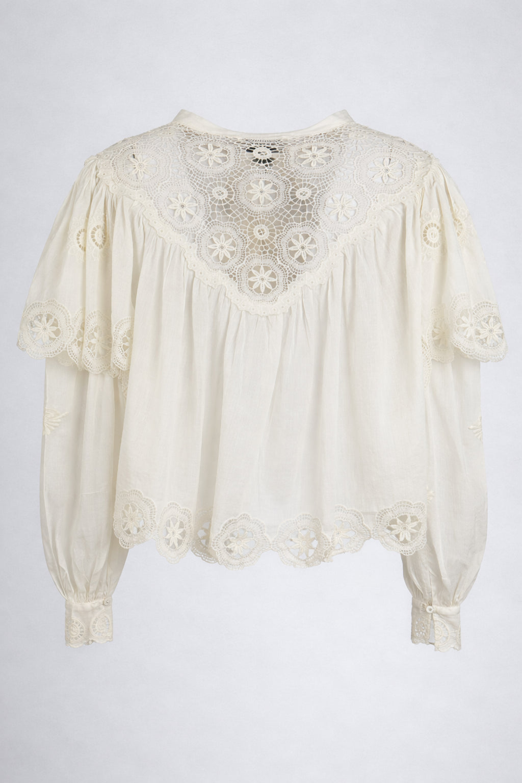 Camicia Sofia con Laccetto sullo Scollo e Ricami, SEA New York