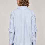 SEA NY, Camicia Taglio Maschile  in Cotone  Doppio Strato