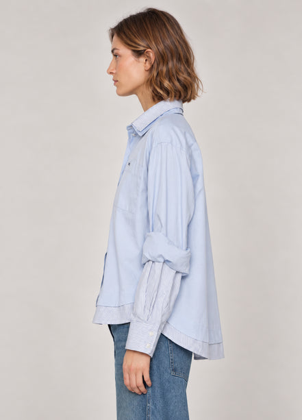 SEA NY, Camicia Taglio Maschile  in Cotone  Doppio Strato