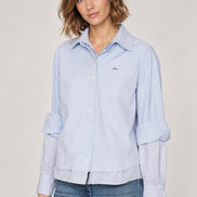 SEA NY, Camicia Taglio Maschile  in Cotone  Doppio Strato