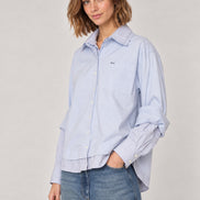 SEA NY, Camicia Taglio Maschile  in Cotone  Doppio Strato