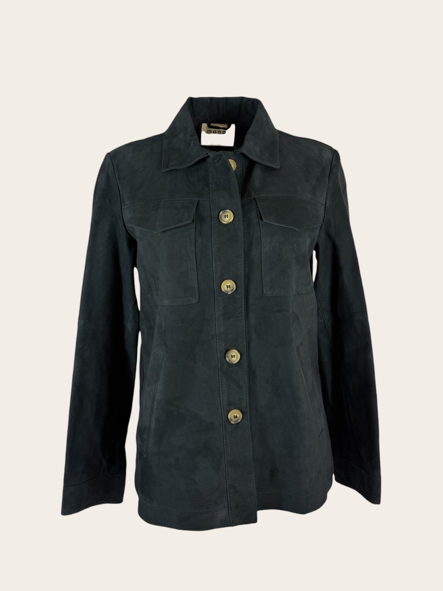 Camicia in Camoscio Slim Fit  con Tasche