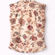 Camicia Senza Maniche a Fiori Bianca Maison Hotel