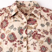 Camicia Senza Maniche a Fiori Bianca Maison Hotel