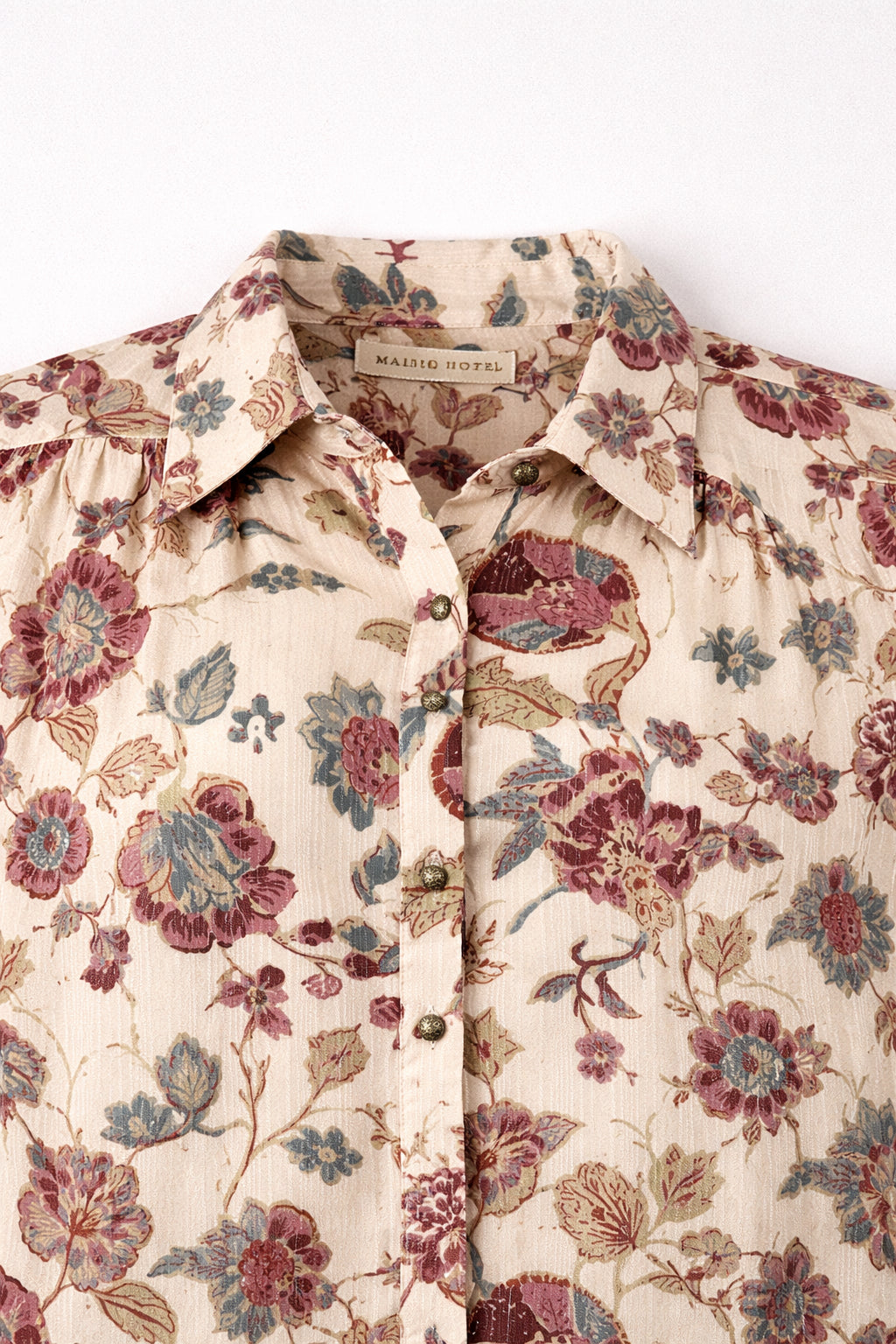 Camicia Senza Maniche a Fiori Bianca Maison Hotel