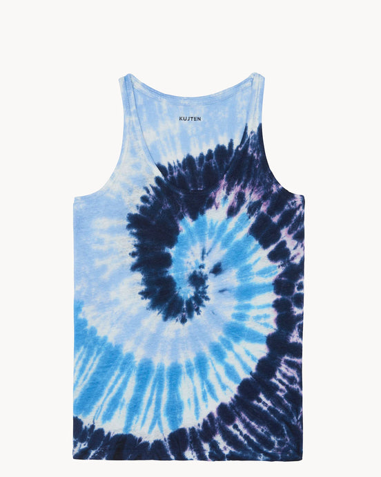 Kujten, Canotta in Lino con Stampa Tie Dye