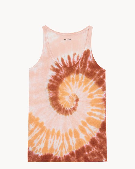 Kujten, Canotta in Lino con Stampa Tie Dye