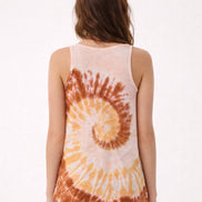 Kujten, Canotta in Lino con Stampa Tie Dye