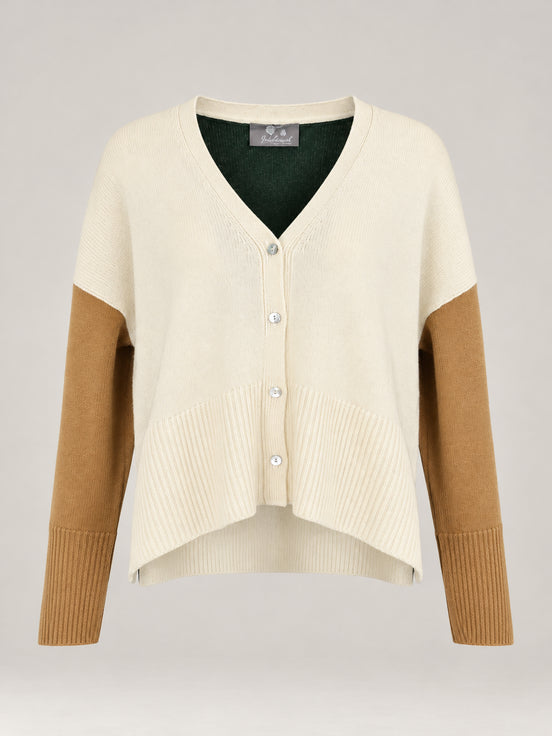 Inland, Cardigan Over in Cashmere Color Block