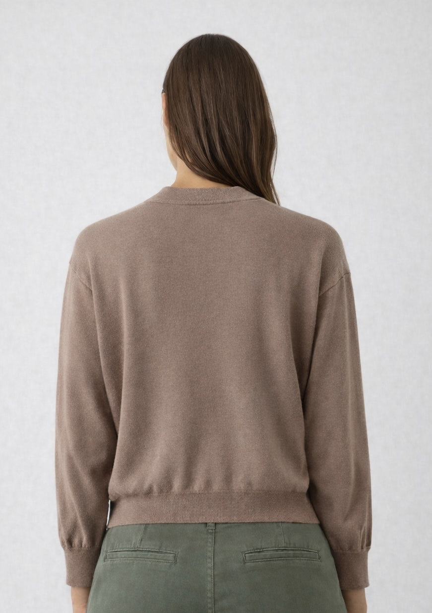 Cardigan a V in Lana Merino Soeur