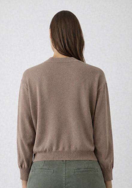 Cardigan a V in Lana Merino Soeur