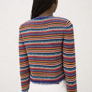 Cardigan Girocollo a Righe Muticolor Ba&sh