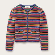 Cardigan Girocollo a Righe Muticolor Ba&sh