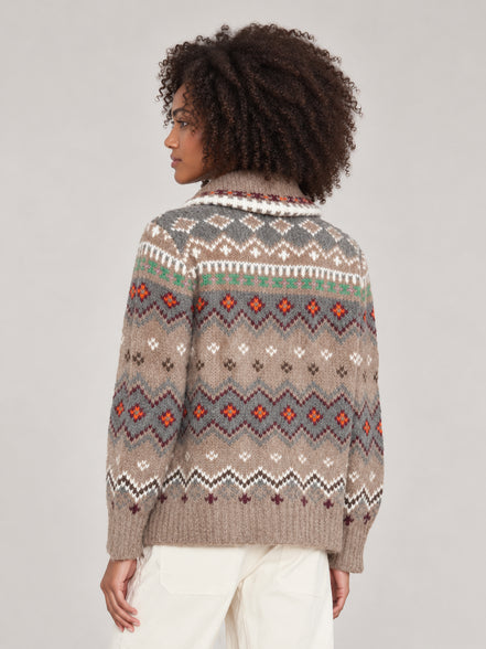 Xirena, Cardigan stile Fair Isle in Alpaca e Lana