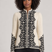 Scarlett Poppies, Cardigan Lana e Cotone in Stile Norvegese