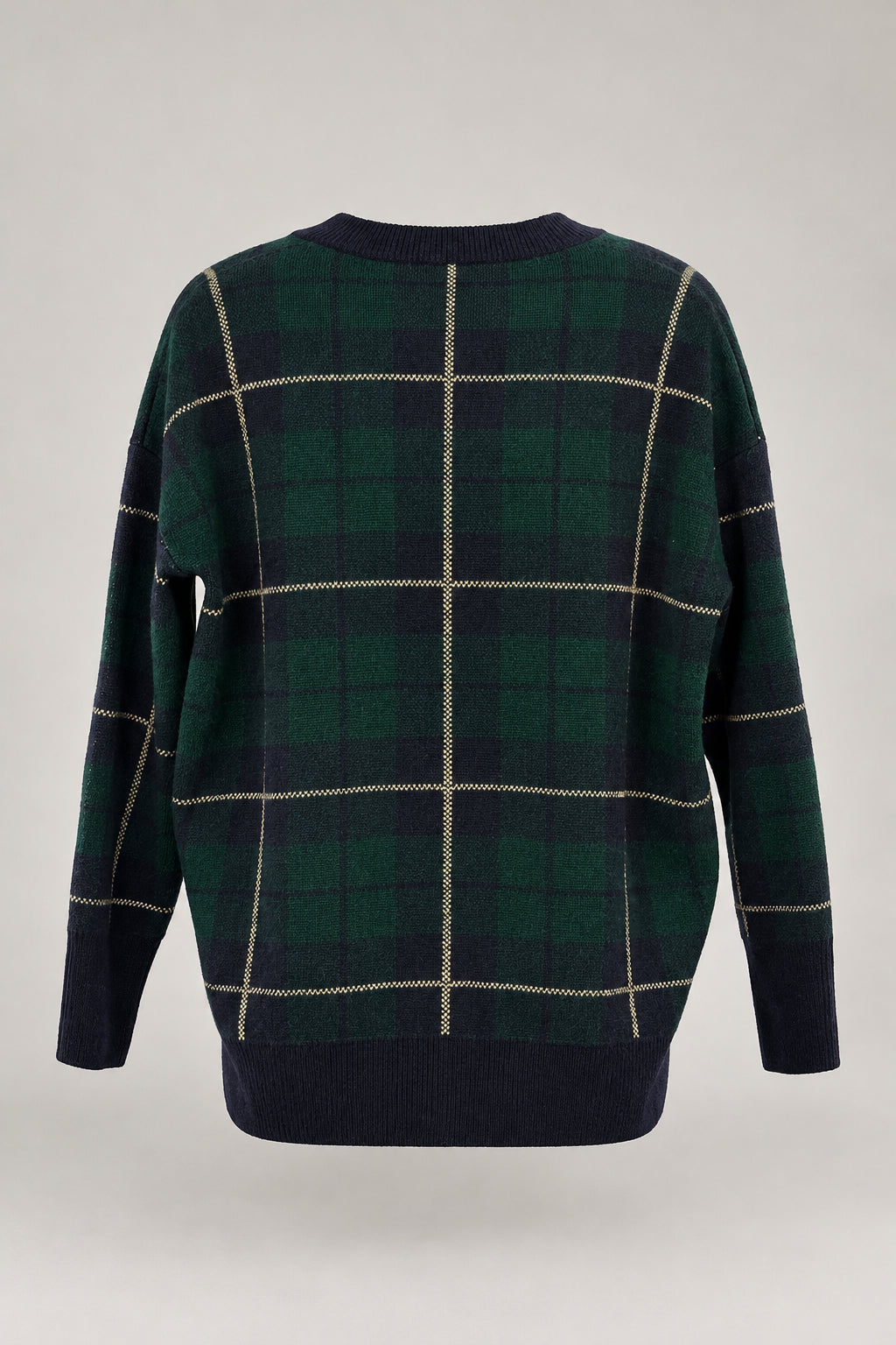 Inland, Cardigan Over in Cashmere Doppiato Check