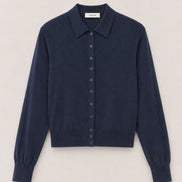 Ba&sh, Cardigan in Lana Extrafine con Spalline, Boston