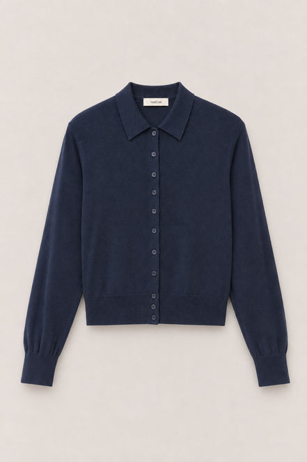 Ba&sh, Cardigan in Lana Extrafine con Spalline, Boston