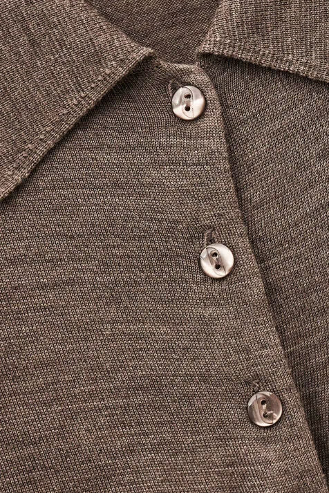 Ba&sh, Cardigan in Lana Extrafine con Spalline, Boston