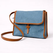 Borsa Cartella in Camoscio Petrolio Massimo Palomba