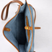 Borsa Cartella in Camoscio Petrolio Massimo Palomba