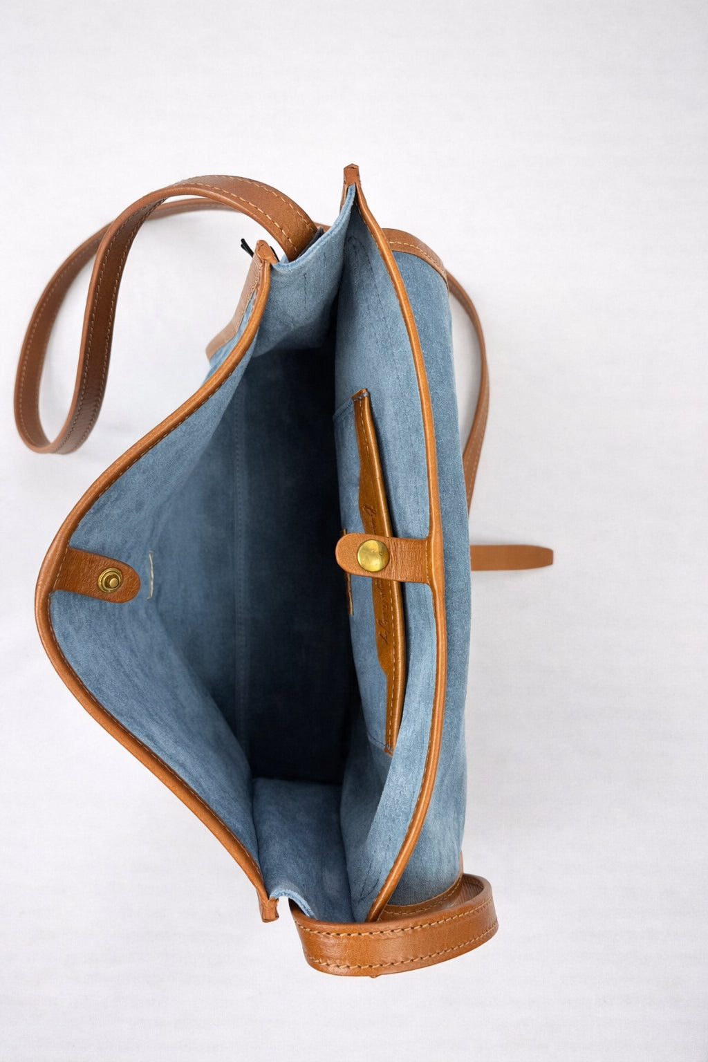 Borsa Cartella in Camoscio Petrolio Massimo Palomba