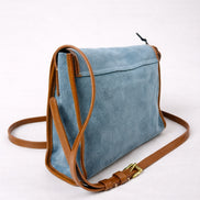Borsa Cartella in Camoscio Petrolio Massimo Palomba