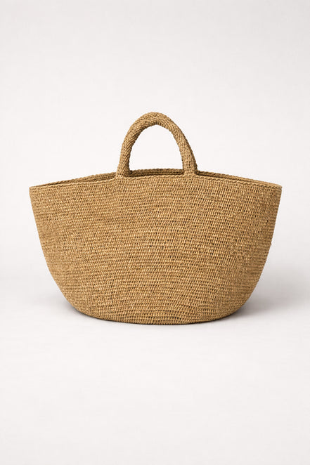SansArcidet, Basket Large a Mano In Raffia