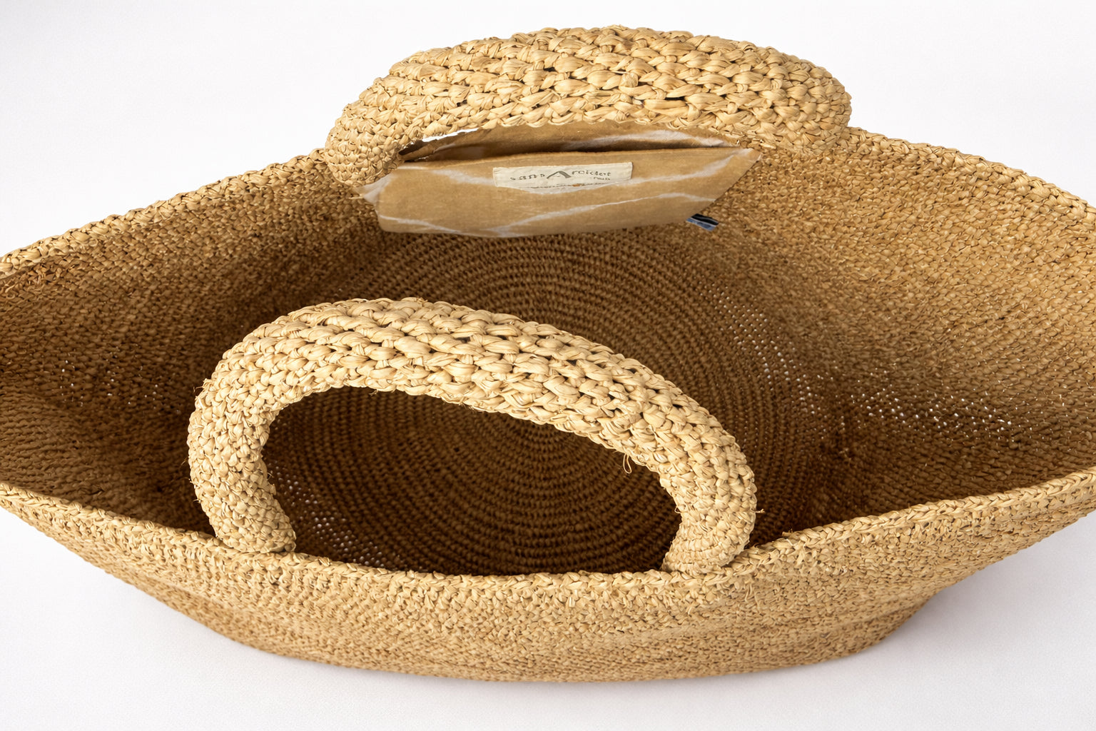 SansArcidet, Basket Large a Mano In Raffia