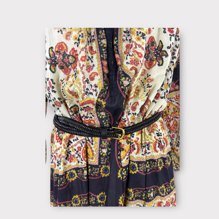 Cintura Nera regolabile in Pelle Nera Antik Batik