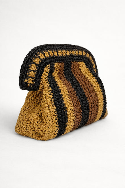 Suncoo, Clutch a Righe in Rafia Arvel