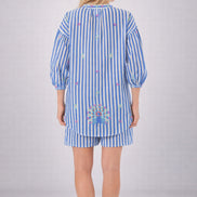 Camicia Coreana Bastoncino con Ricami Nimo with Love